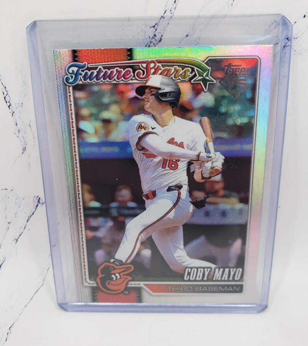 2026 Topps Series 1 #72 Coby Mayo Future Stars Rainbow Foil Baltimore Orioles